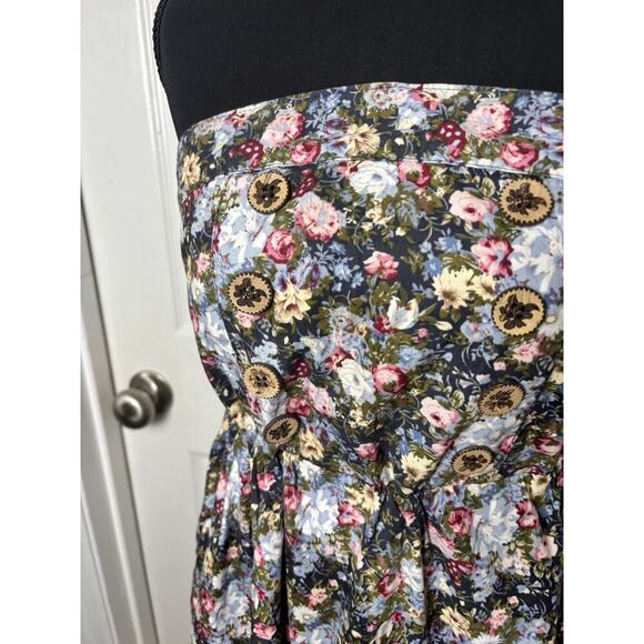 Floral Strapless Bubble Twee And Preppy Mini Dress Large - Picture 2 of 6